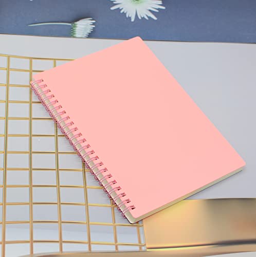 Yansanido Spiral Notebook, 4 Pcs 8.3 Inch x 5.9 Inch A5 Thick Plastic Hardcover 7mm College Ruled 4 Color 80 Sheets -160 Pages Journals for Study and Notes (4) - Image 5