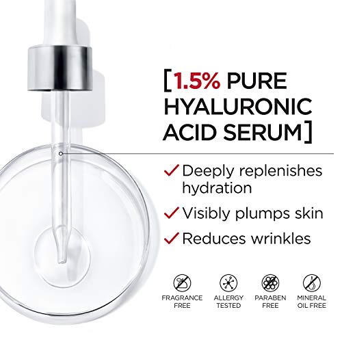L'Oreal Paris Revitalift 1.5% Pure Hyaluronic Acid Face Serum, to Hydrate, Visibly Plump Skin, & Reduce Wrinkles, Fragrance Free 1 oz - Image 10