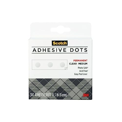 Scotch Adhesive Dots, Medium, 300 Dots/Pack, Easy Dispensing, Permanent, Photo-Safe (010-300M) - Image 4