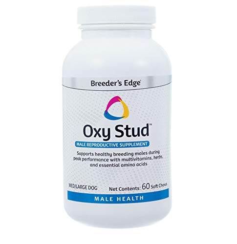 Revival Animal Health Breeder's Edge Oxy Stud- Male Performance Supplement- for Medium & Large Dogs & Cats- 60ct Soft Chews