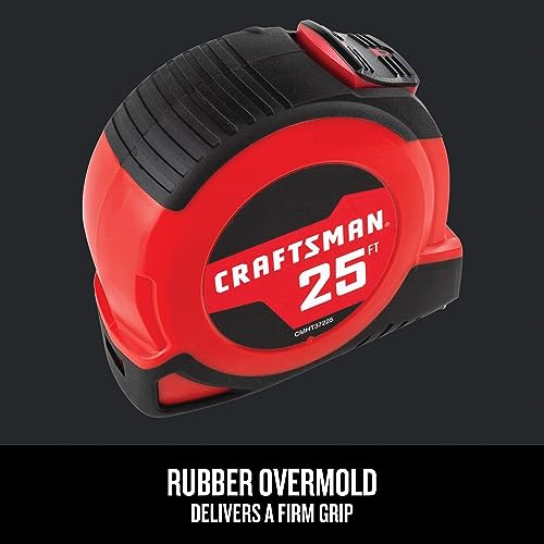 CRAFTSMAN Tape Measure, 25 ft, Retraction Control and Self-Lock, Rubber Grip (CMHT37225) - Image 5
