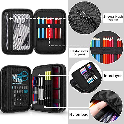 Zannaki Big Capacity Storage Pouch Marker Pen Pencil Case Simple Stationery Bag Box Art Tool & Sketch Storage Boxes for Bullet Journal Middle High School Office College Student Girl Women Adult Teen - Image 6