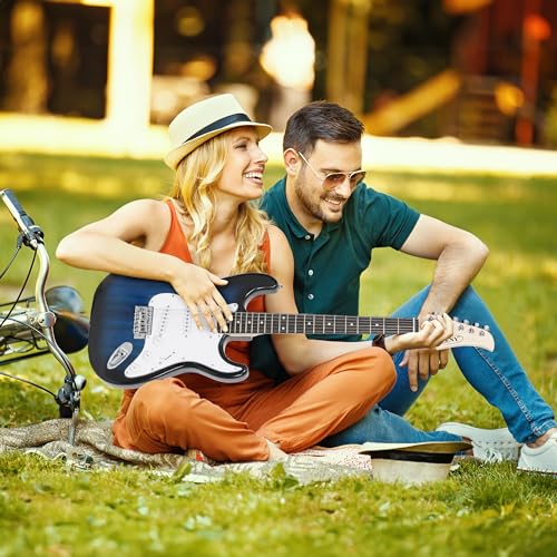 ZENY 39" Full Size Electric Guitar with Amp, Case and Accessories Pack Beginner Starter Package, Blue Ideal Christmas Thanksgiving Holiday Gift - Image 9