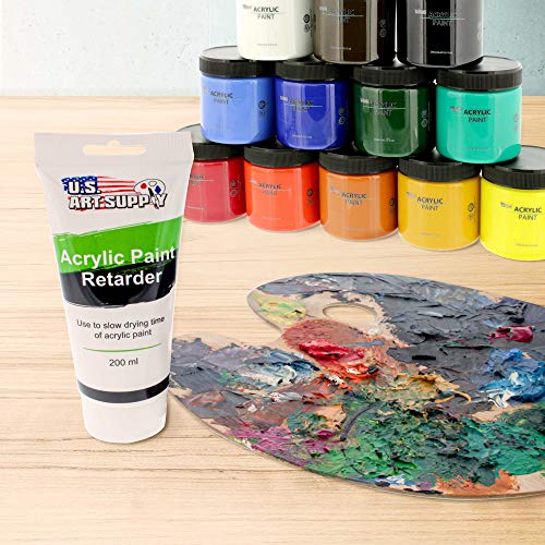 U.S. Art Supply Acrylic Retarder Acrylic Medium, 200ml Tube (6.7 Ounces) - Mixed with Color gives you longer Working Times - Image 3