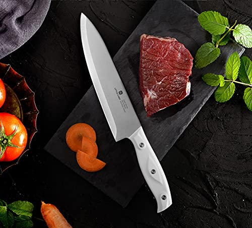 Chef Knife, Ultra Sharp Kitchen Knife, High Carbon Stainless Steel Chef knife set, 3-pc, 8 inch Chefs knife, 4.5 inch Utility Knife, 4 inch Paring Knife - Image 6