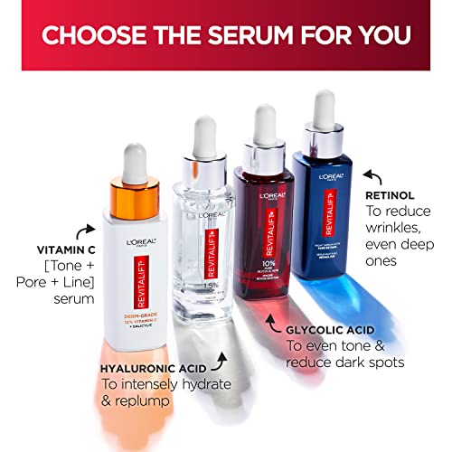 L'Oreal Paris Revitalift 1.5% Pure Hyaluronic Acid Face Serum, to Hydrate, Visibly Plump Skin, & Reduce Wrinkles, Fragrance Free 1 oz - Image 6
