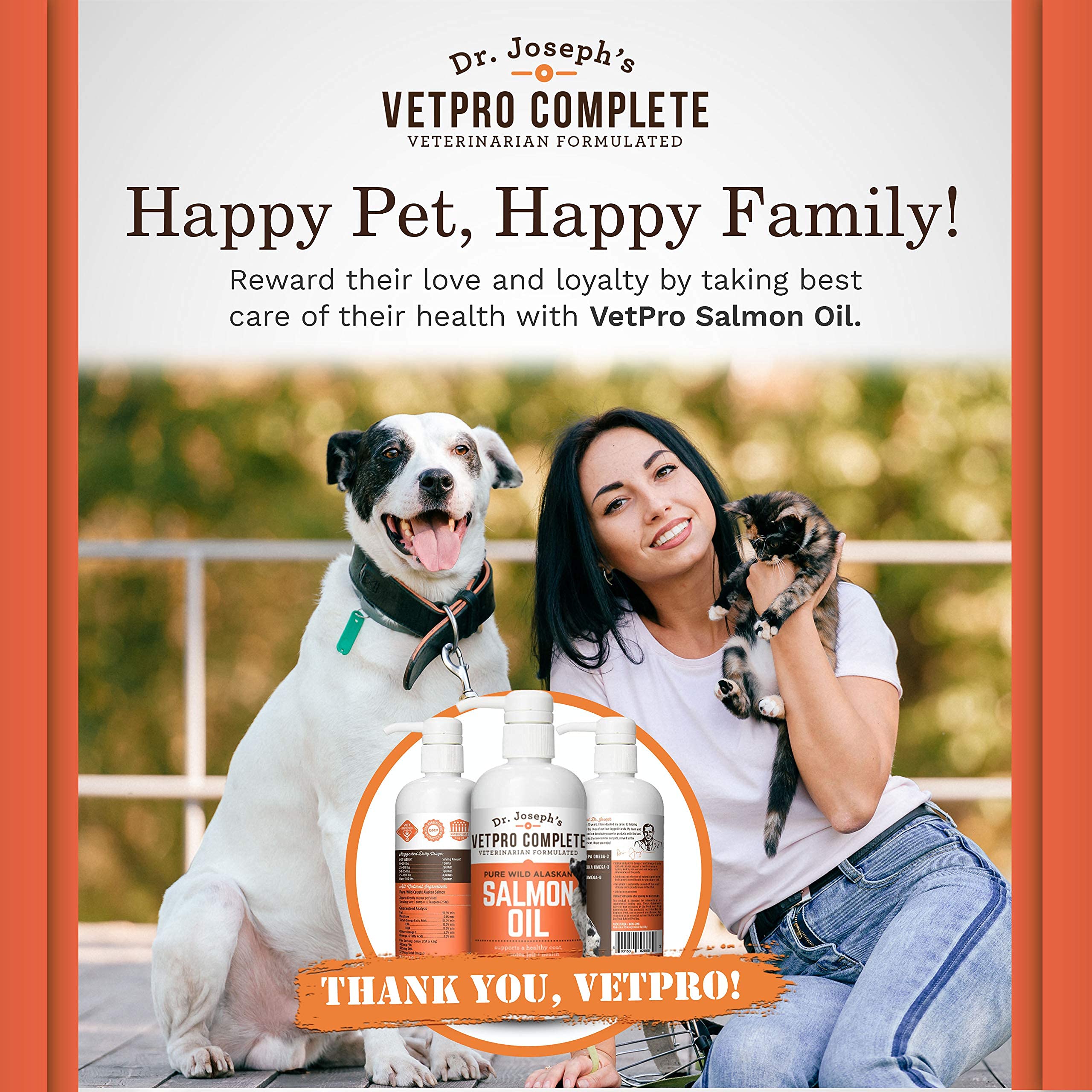 100% Pure Wild Alaskan Salmon Oil for Dog & Cat Food - Large 16 oz - Omega 3 & 6 Liquid Fish Oil Supplement - Supports Healthy Coat & Joints - Helps Dry Skin & Allergies - Image 2